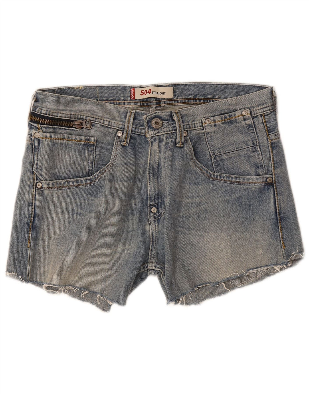 Levi's Mujer 504 Shorts De Mezclilla W34 Grande Azul
