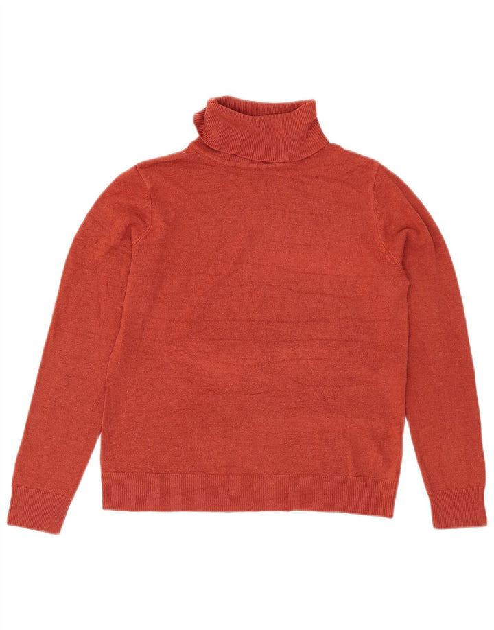 Marks & Spencer Suéter con cuello vuelto para mujer UK 10 Small Borgoña