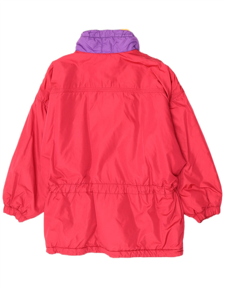Chaqueta de esquí vintage de gran tamaño para mujer IT 44/46 Bloque de color rojo medio