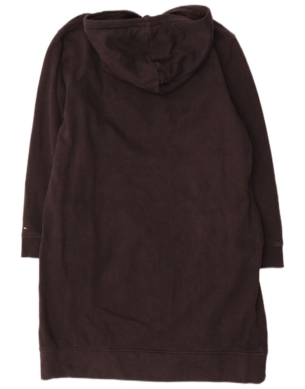 Tommy Hilfiger Vestido con capucha gráfico de manga larga para mujer UK 40 XL Negro