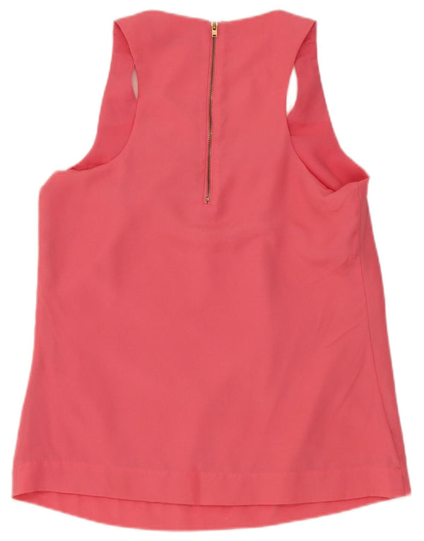 Reiss Top sin mangas regular para mujer UK 10 Small Pink Poliéster