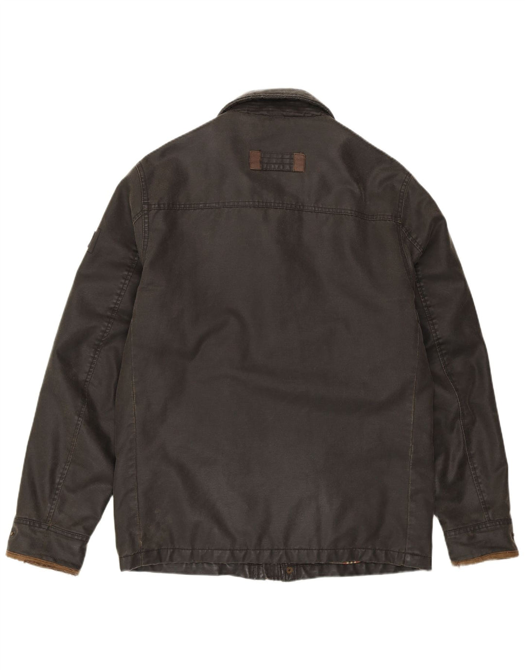 Chaqueta de algodón encerado para hombre Fat Face UK 36 Small Gris Poliéster