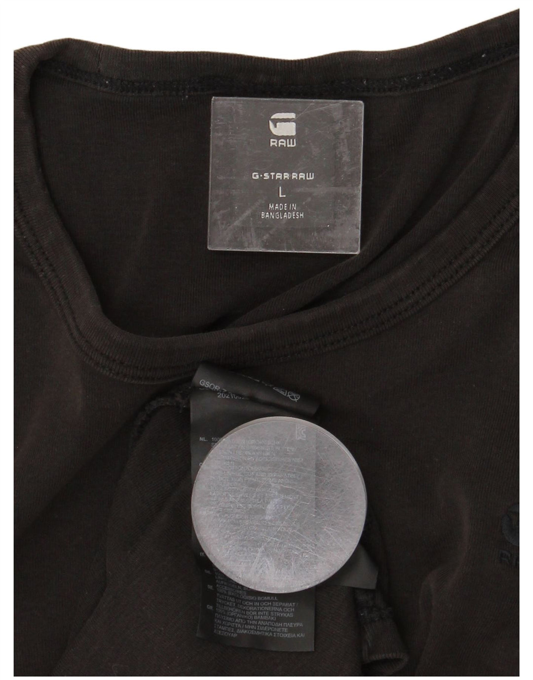 G-STAR Hombre Camiseta Top Grande Gris Algodón