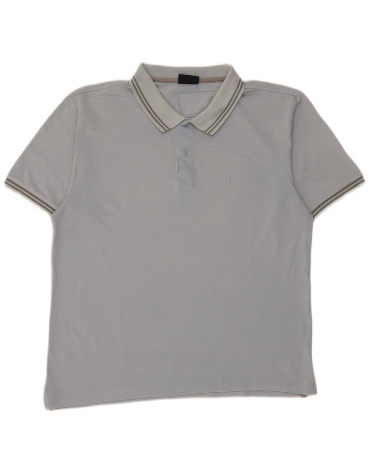 Champion Polo De Manga Corta De Ajuste Regular Para Hombre Azul Medio