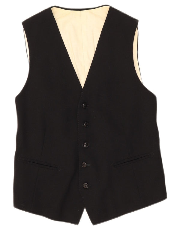 Chaleco vintage para hombre XS negro