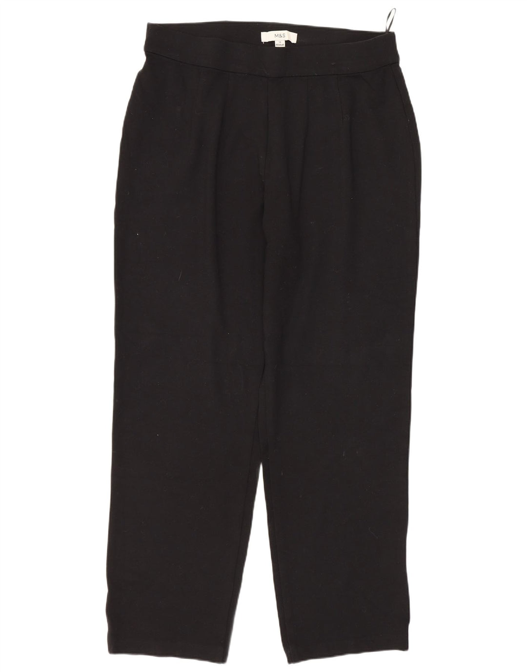 MARKS & SPENCER Pantalones casuales cónicos para mujer UK 40 Large W34 L28 Negro