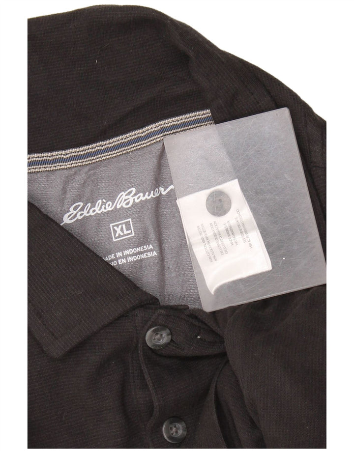 Eddie Bauer Polo Hombre XL Algodón Negro