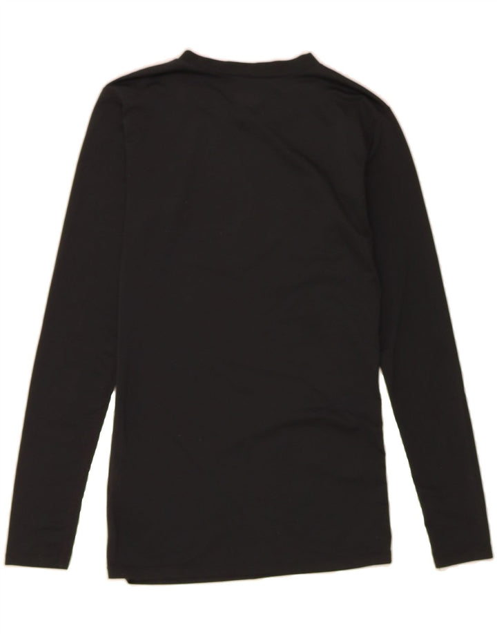 NIKE Womens Graphic Top Long Sleeve US 8/10 Medium Black Polyester Vintage Nike and Second-Hand Nike from Messina Hembry 