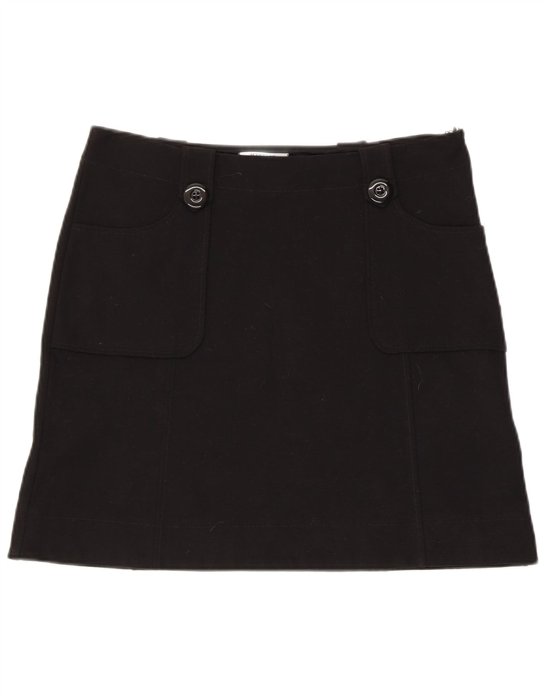 Marella Minifalda para Mujer UK 10 Small W34 Viscosa Negra