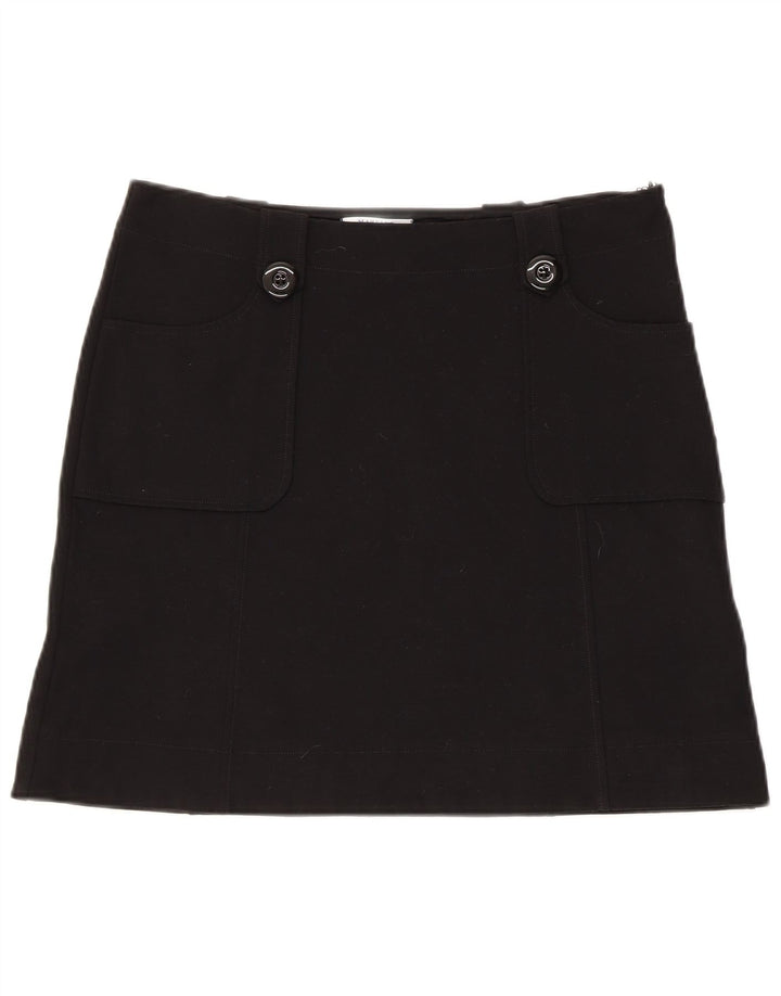 Marella Minifalda para Mujer UK 10 Small W34 Viscosa Negra