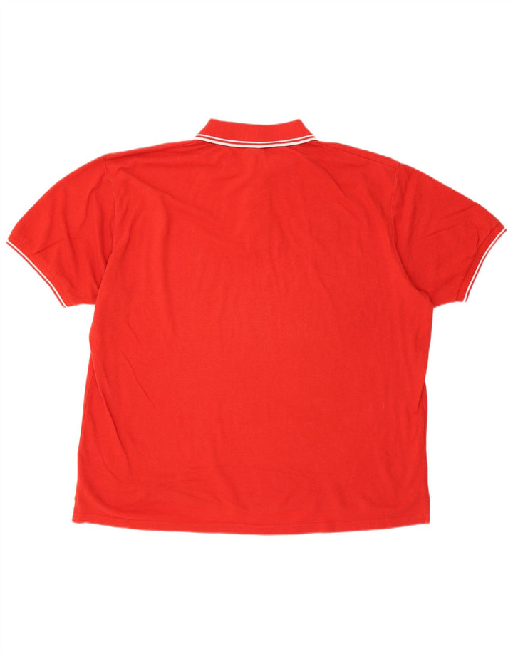 Polo Asics Hombre 3XL Algodón Rojo