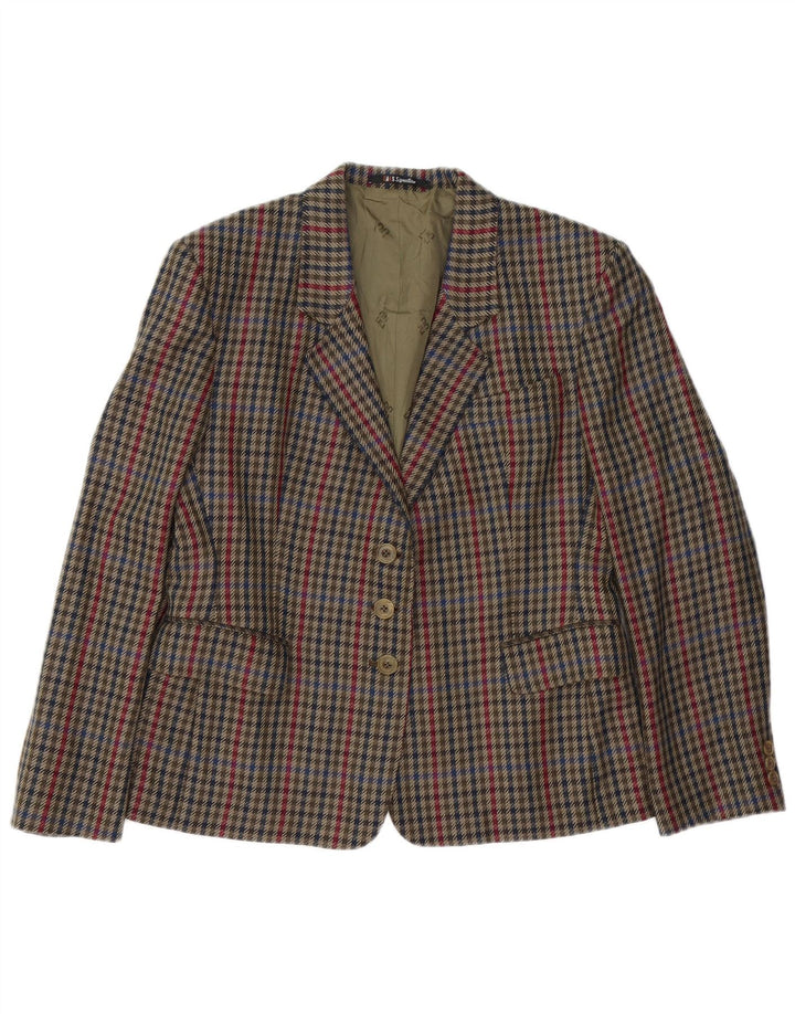 DAKS Chaqueta tipo blazer de 3 botones para mujer Reino Unido 14 Mediana Cuadros multicolores