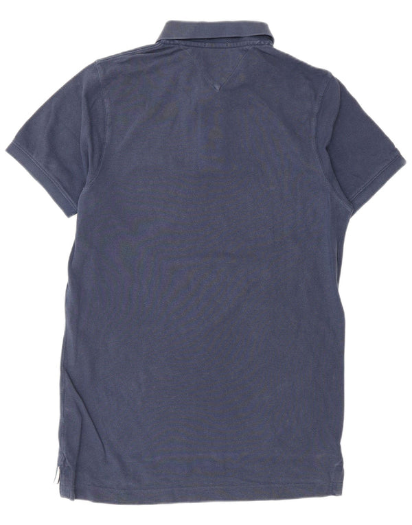 Tommy Hilfiger Polo alto para hombre de algodón azul marino medio