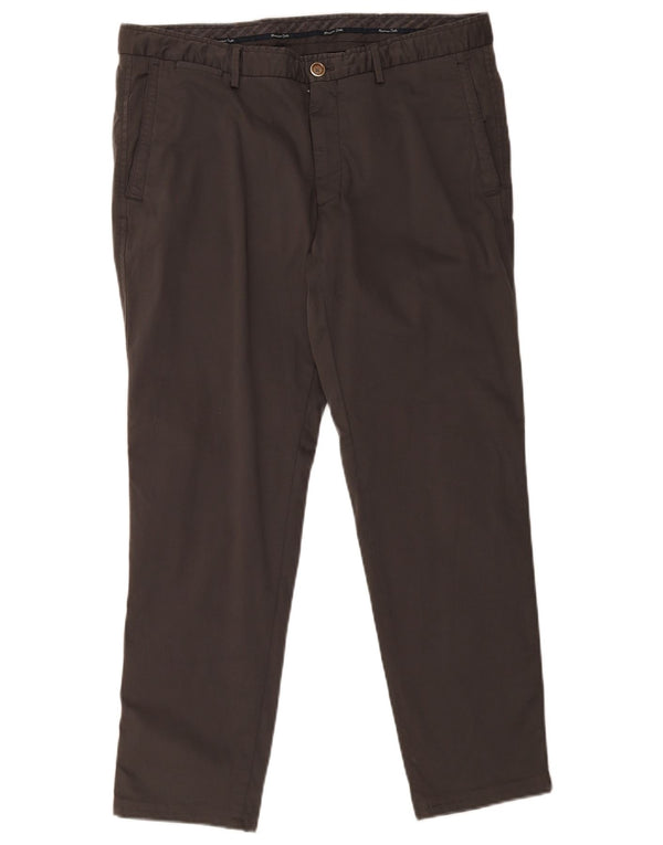 Massimo Dutti Pantalón chino de corte moderno para hombre EU 44 Large W34 L29 Gris
