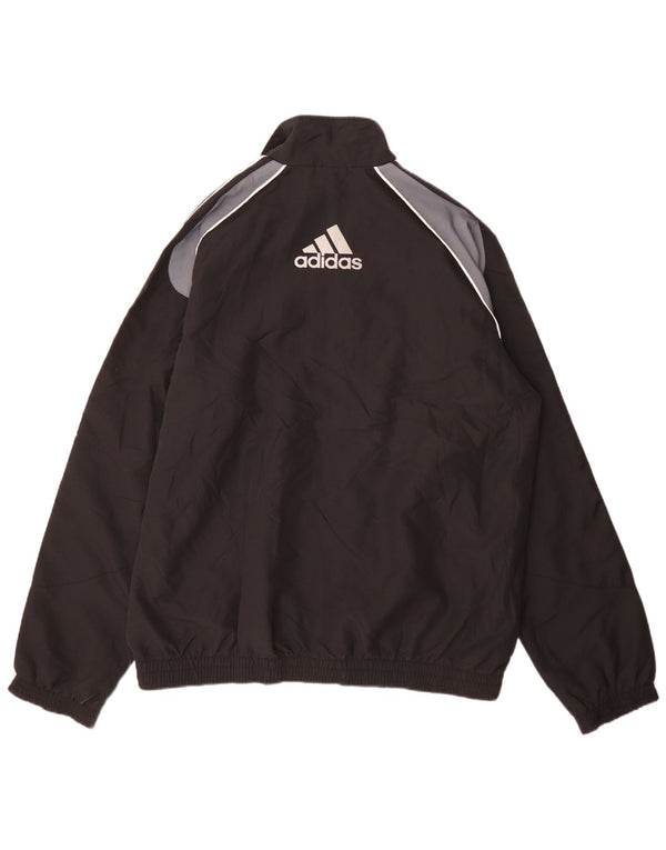 Adidas Hombre Gráfico Chándal Top Chaqueta XL Negro Colorblock Deportes