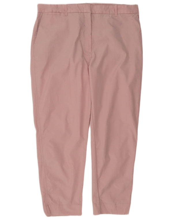 Marks & Spencer Pantalones Chinos Slim para Mujer UK 18 XL W38 L27 Algodón Rosa