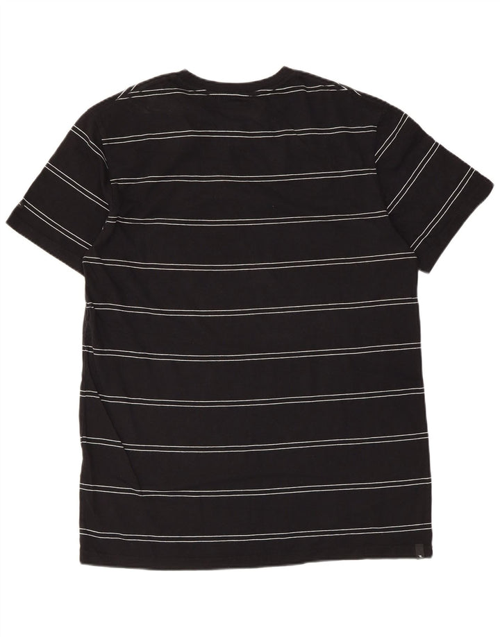 Rip Curl Camiseta de corte estándar para hombre Top de algodón a rayas negro mediano