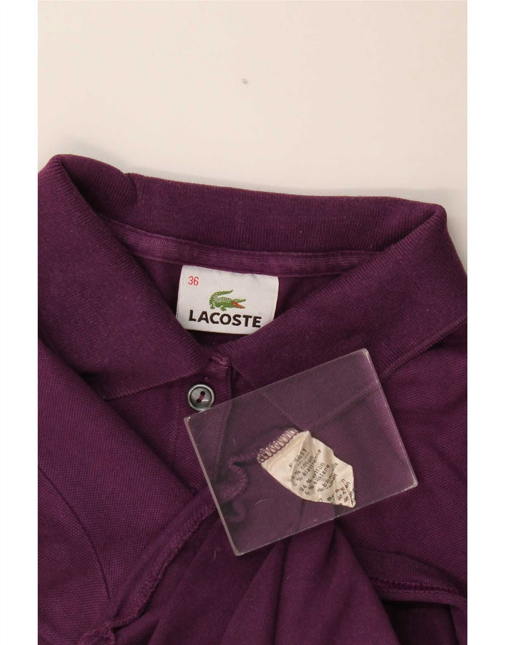 Polo Lacoste Mujer Talla 36 Pequeño Algodón Púrpura