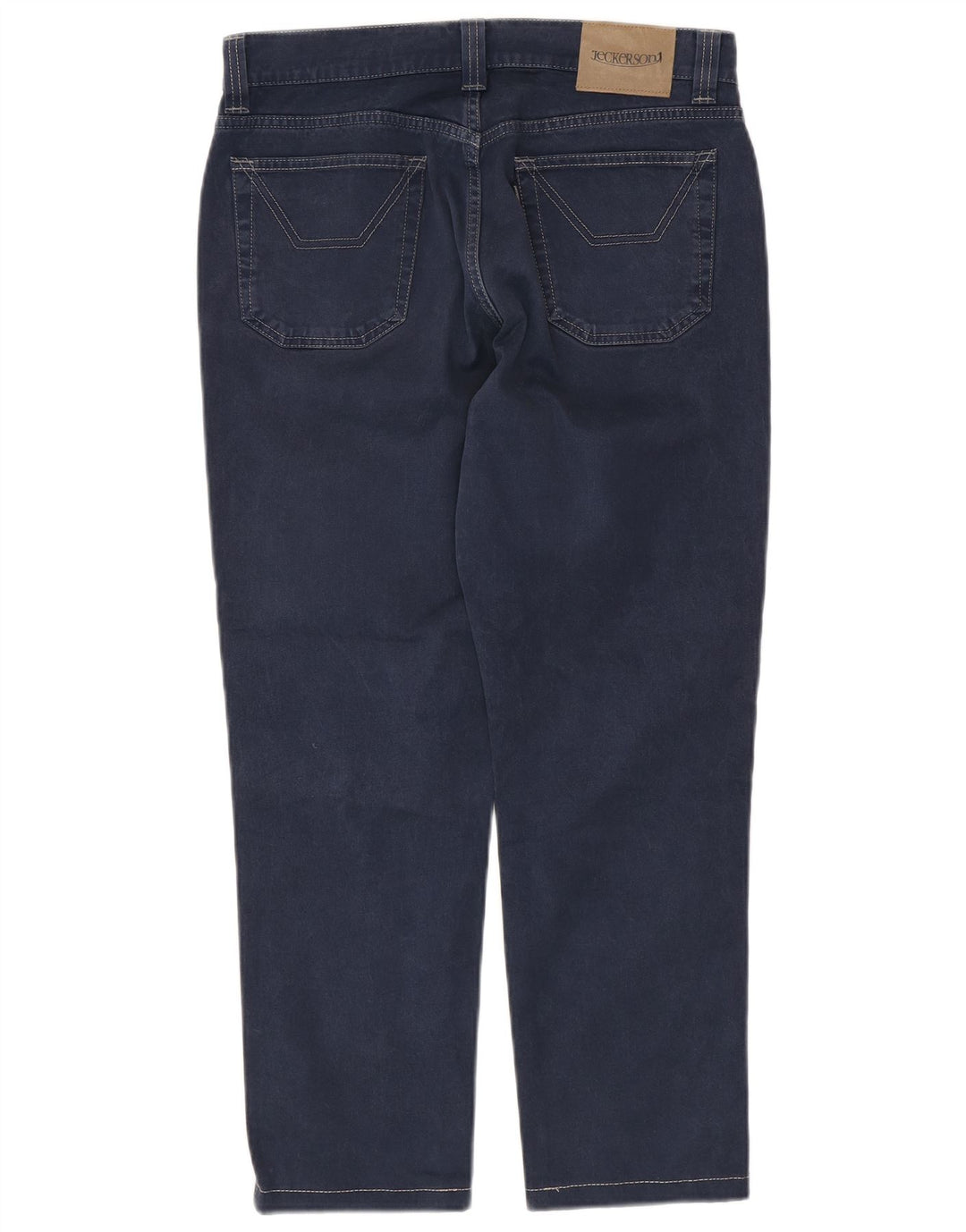 JECKERSON Pantalones casuales delgados para hombre W32 L26 Algodón azul marino