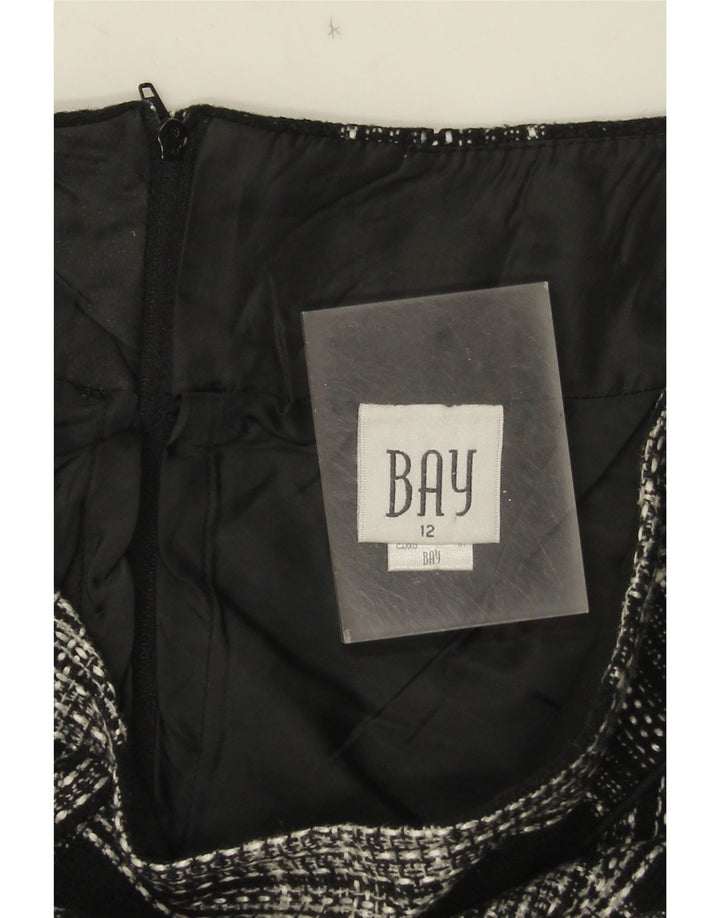 Falda acampanada para mujer Bay UK 12 Medium W30 Black Check Acrílico