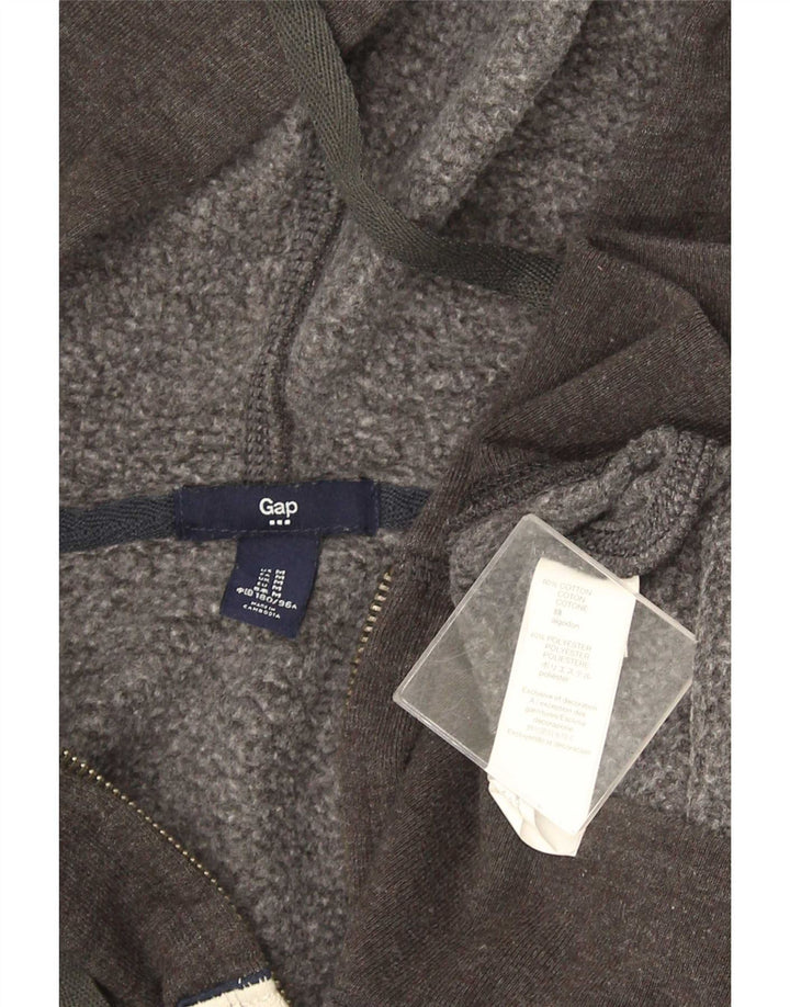 Gap Hombre Sudadera Con Capucha Y Cremallera Gráfica De Algodón Moteado Gris Medio