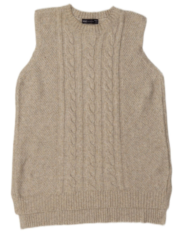 Marks & Spencer Camiseta sin mangas extragrande para mujer UK 44 Poliéster beige medio