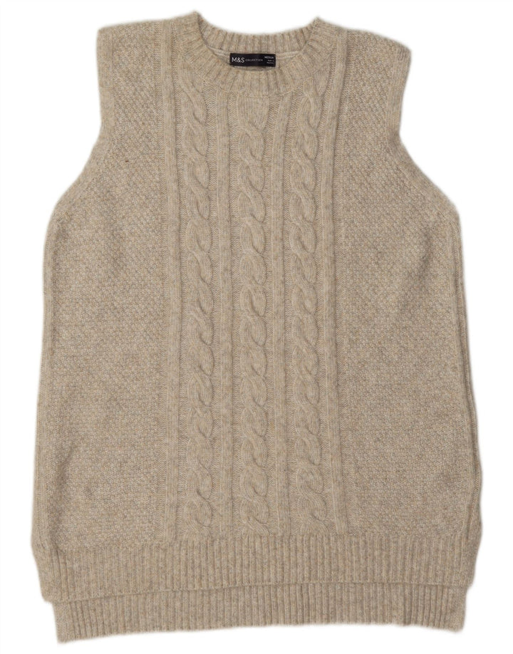 Marks & Spencer Camiseta sin mangas extragrande para mujer UK 44 Poliéster beige medio