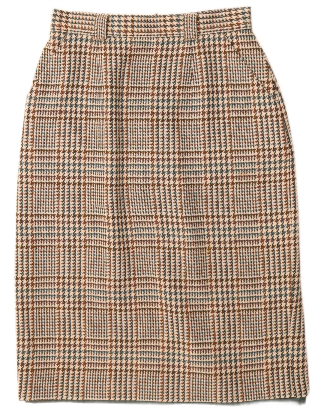 ST MICHAEL Falda lápiz para mujer UK 14 Large W28 Beige Houndstooth