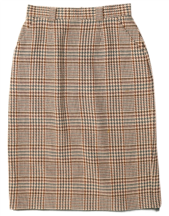 ST MICHAEL Falda lápiz para mujer UK 14 Large W28 Beige Houndstooth