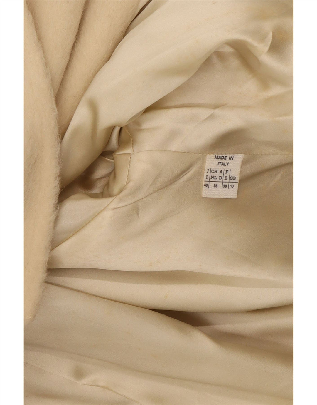 Max Mara Abrigo cruzado para mujer UK 10 Small Off White Classic