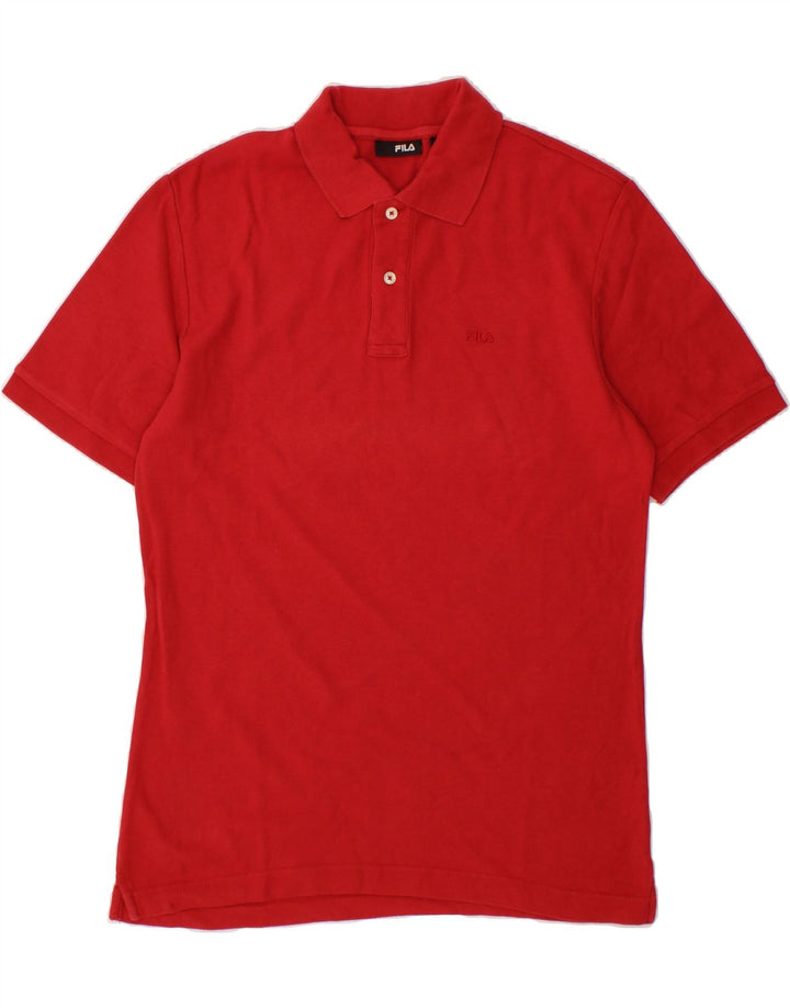 FILA Mens Polo Shirt Medium Red Cotton Vintage Fila and Second-Hand Fila from Messina Hembry 
