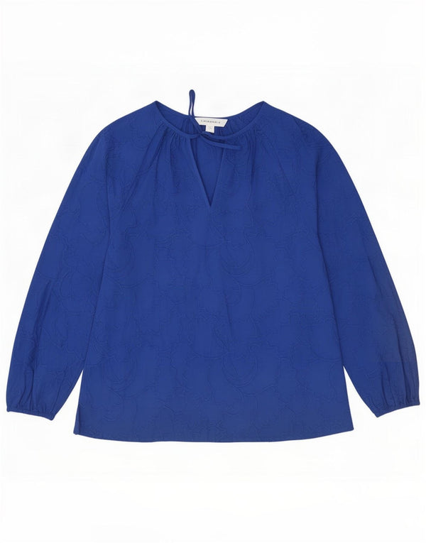 Marks & Spencer Blusa de Manga Larga Autograph para Mujer UK 40 Small Azul