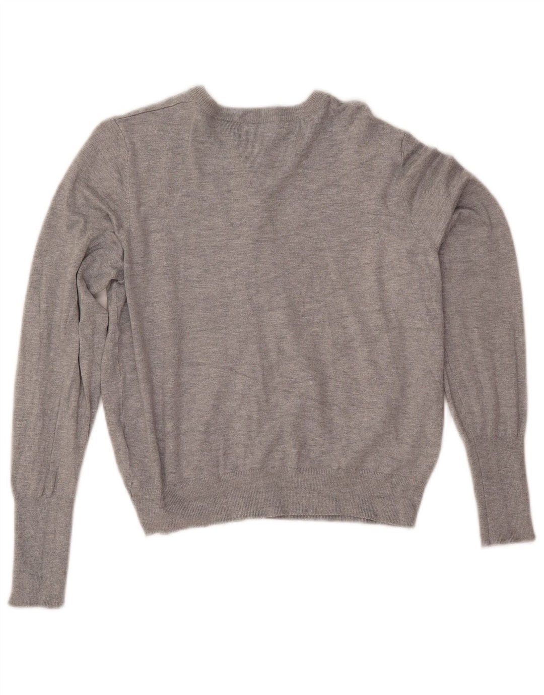 MARKS & SPENCER Suéter tipo cárdigan corto para mujer UK 44 Viscosa gris medio