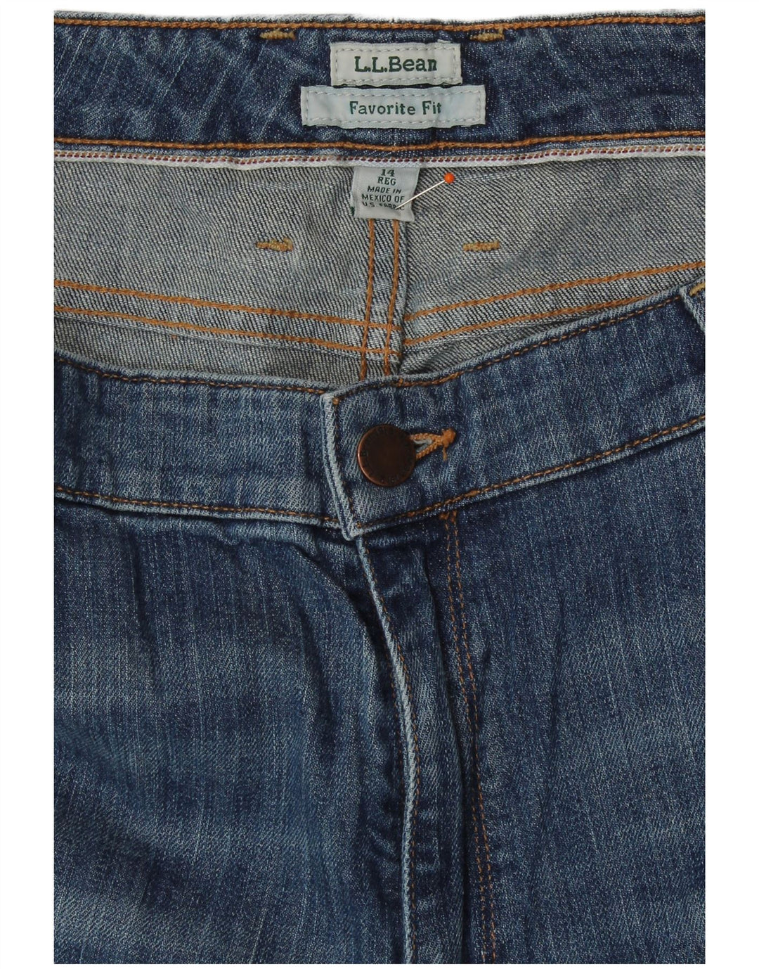 L.L.BEAN Vaqueros rectos de ajuste favorito para mujer US 14 XL W36 L30 Azul