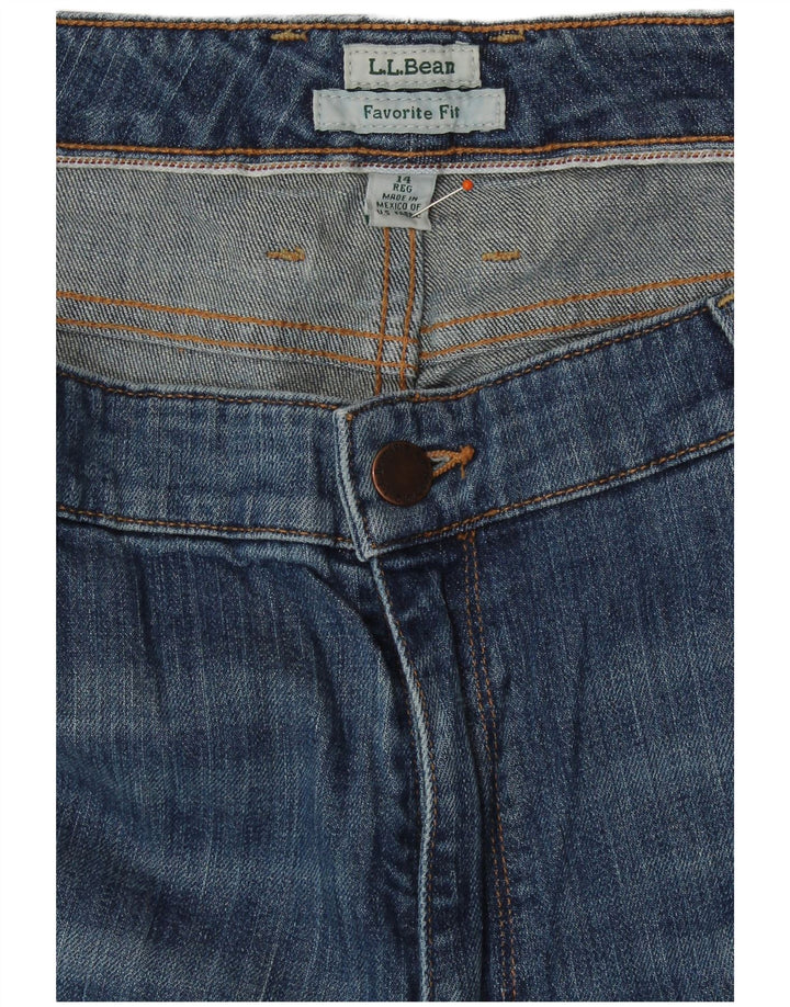 L.L.BEAN Vaqueros rectos de ajuste favorito para mujer US 14 XL W36 L30 Azul