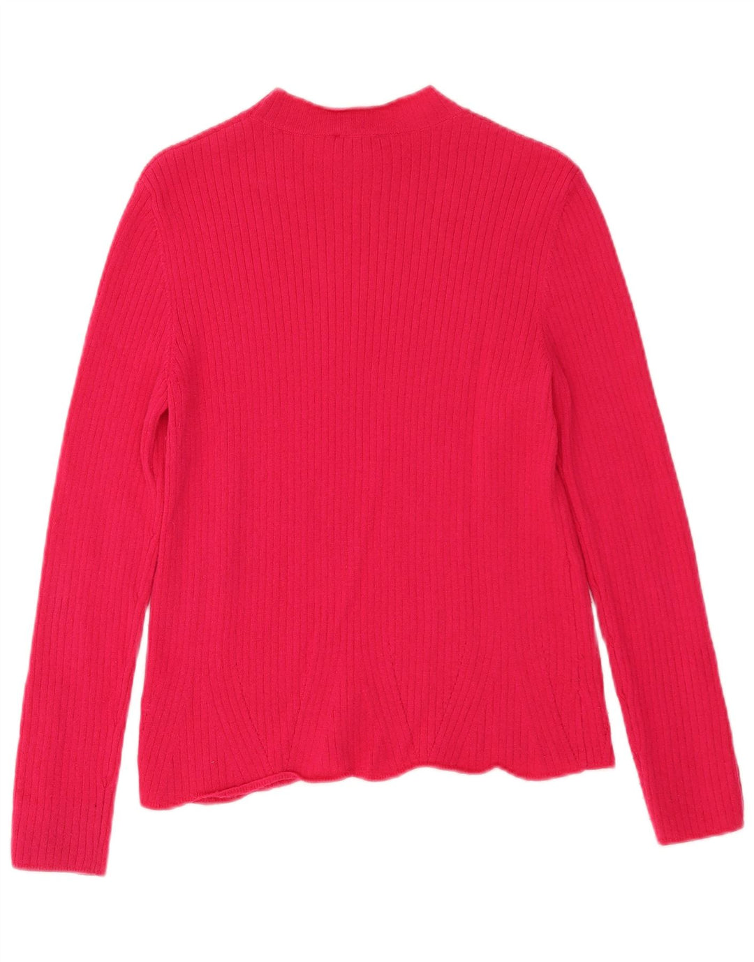 Jigsaw Jersey de cuello redondo para mujer UK 10 Small Pink Wool