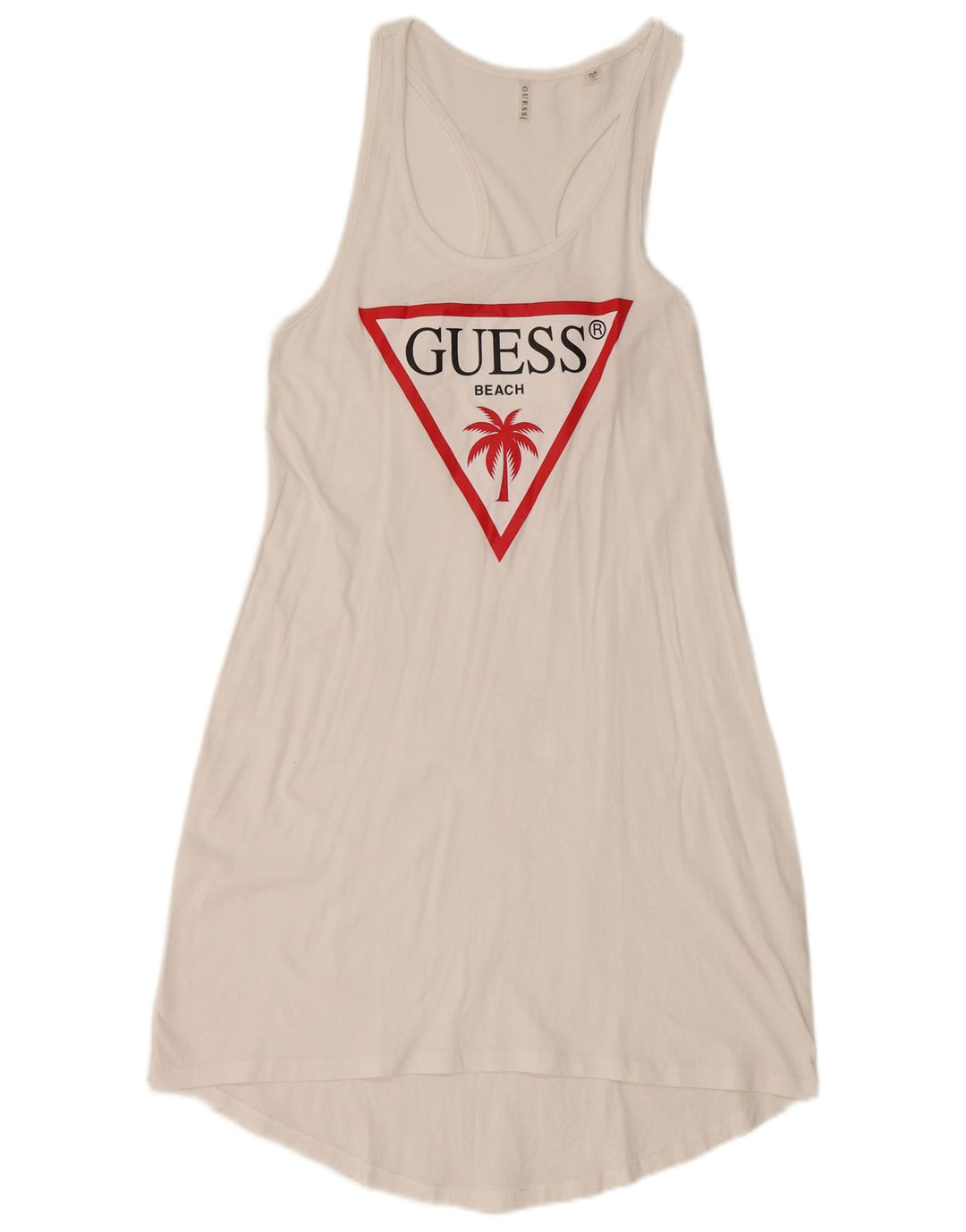 Guess Vestido de tirantes gráfico para mujer Reino Unido 12 Mediano Blanco