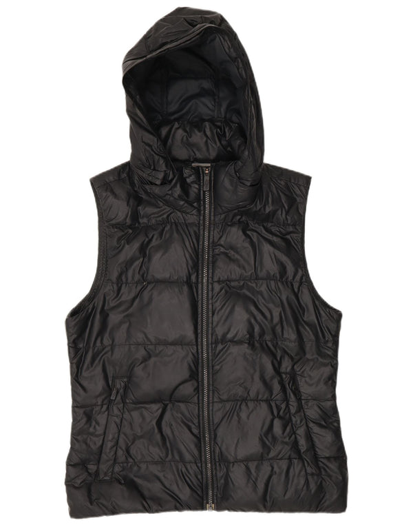 Nike Chaleco acolchado con capucha para mujer UK 44 Medium Black Nylon