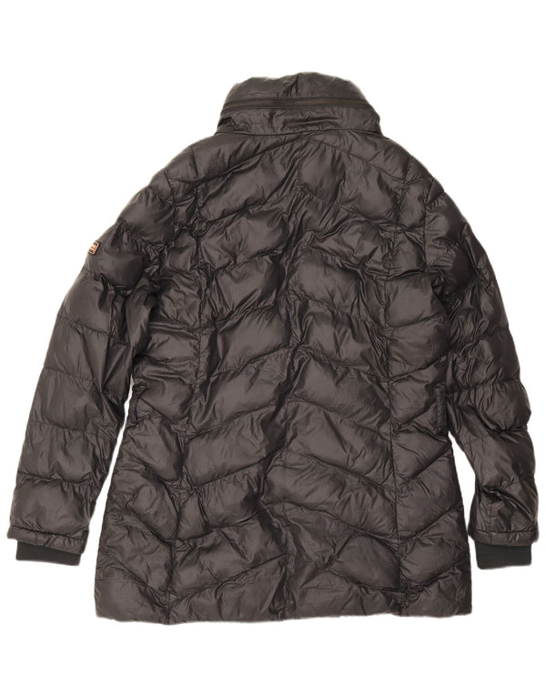 Barbour Chaqueta Acolchada Con Capucha Para Mujer UK 46 Grande Poliamida Negra