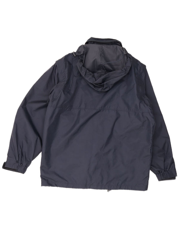 Spalding Chaqueta impermeable con capucha para hombre UK 38 Medium Azul marino Poliamida