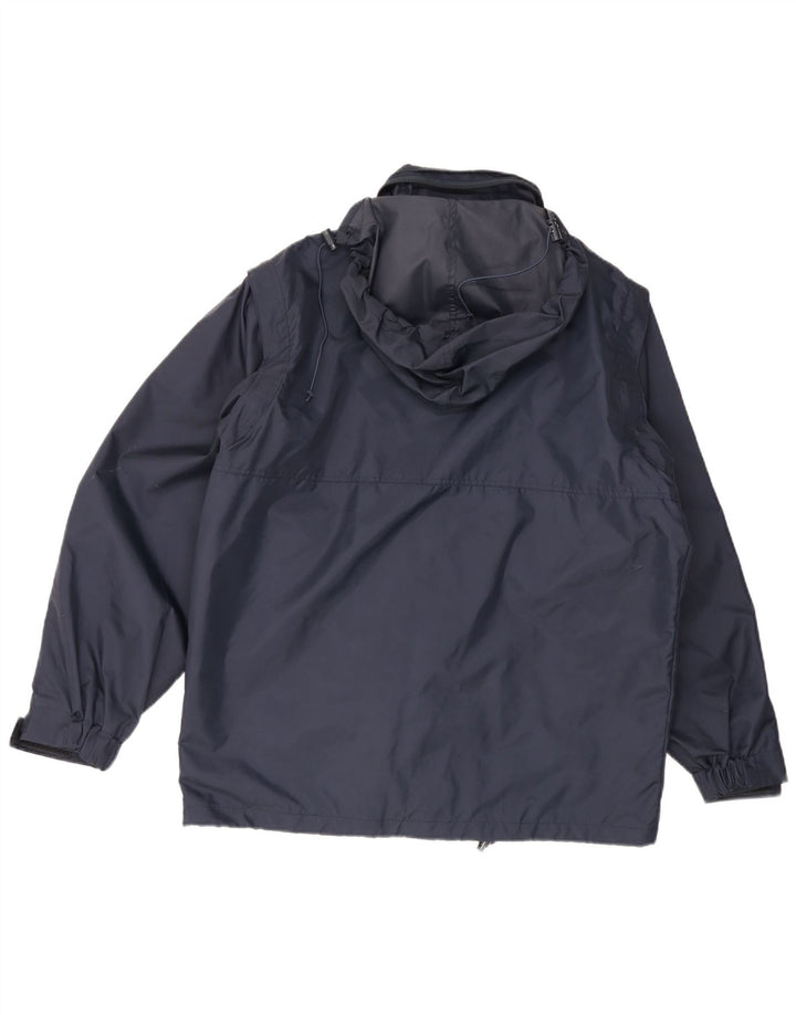 Spalding Chaqueta impermeable con capucha para hombre UK 38 Medium Azul marino Poliamida