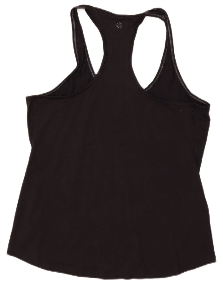 ATHLETA Camiseta sin mangas para mujer UK 44 Grande Poliéster negro