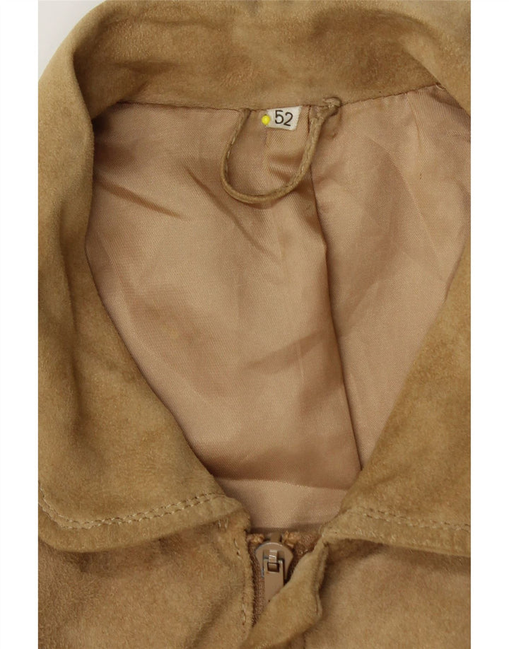 Chaqueta bomber de ante para hombre de German IT 52 XL Beige