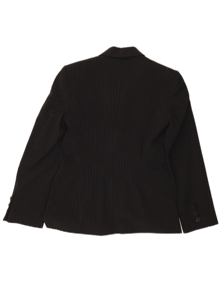 Marks & Spencer Chaqueta tipo blazer de 2 botones para mujer UK 8 Small Black Pinstripe