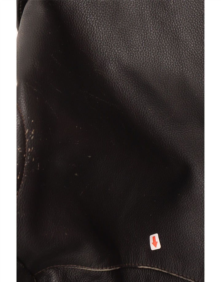 Highway 1 Chaqueta motera de cuero para hombre Talla 60 4XL Cuero negro
