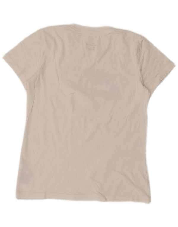 NIKE Camiseta gráfica para mujer UK 6 XS Algodón blanco