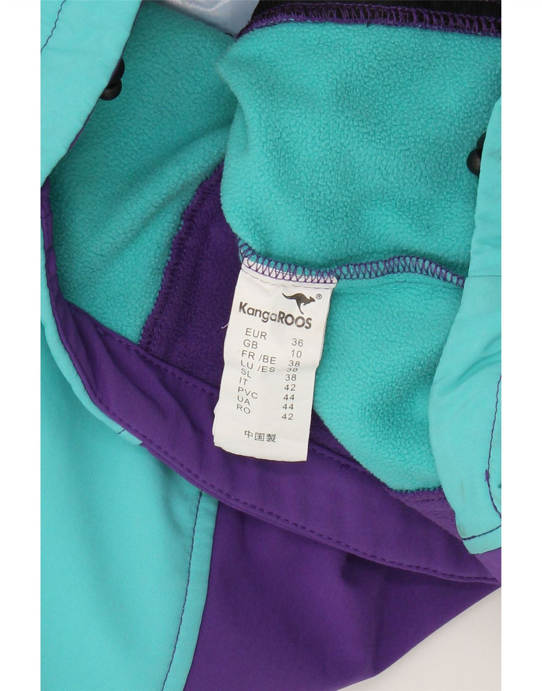 KANGAROOS Womens Graphic Windbreaker Jacket UK 10 Small  Purple Vintage Kangaroos and Second-Hand Kangaroos from Messina Hembry 