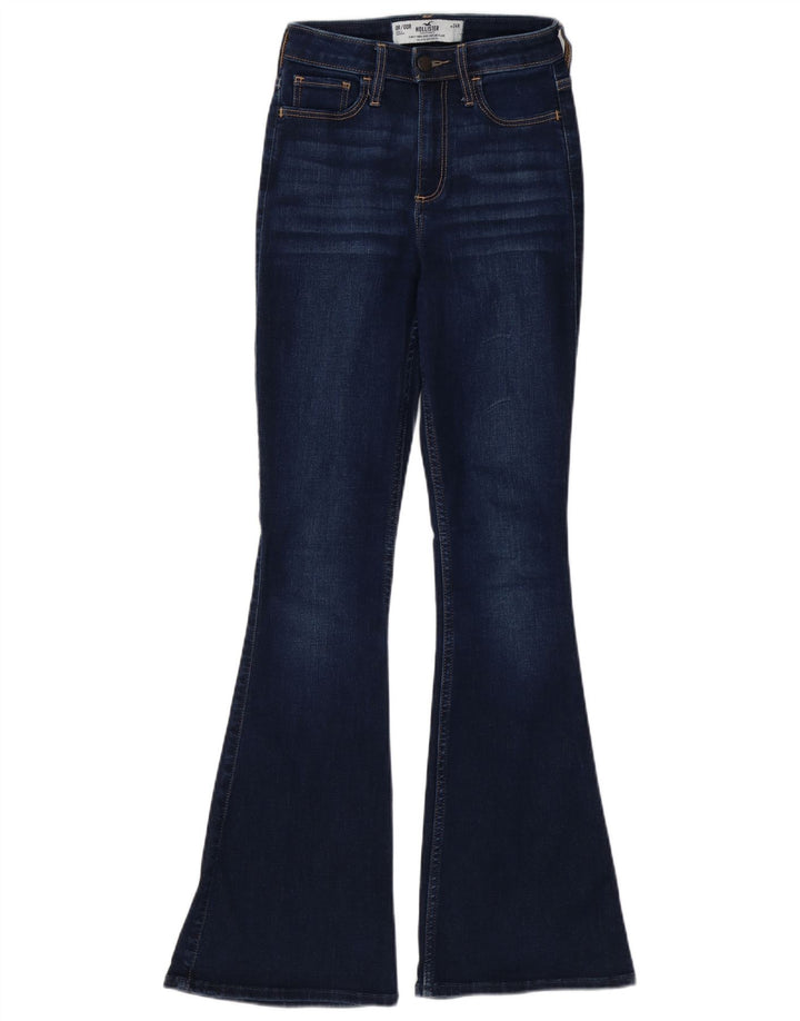 HOLLISTER Jeans acampanados con curvas de talle alto para mujer W24 L32 Algodón azul marino