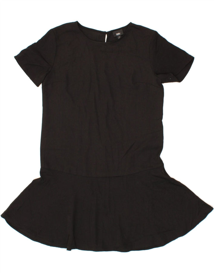 MOSSIMO Womens Loose Fit Drop Waist Dress UK 10 Small Black Polyester Vintage Mossimo and Second-Hand Mossimo from Messina Hembry 