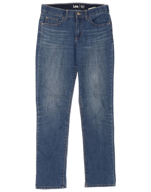 Vaqueros rectos de corte regular y talle medio para mujer Lee W29 L33 Algodón azul